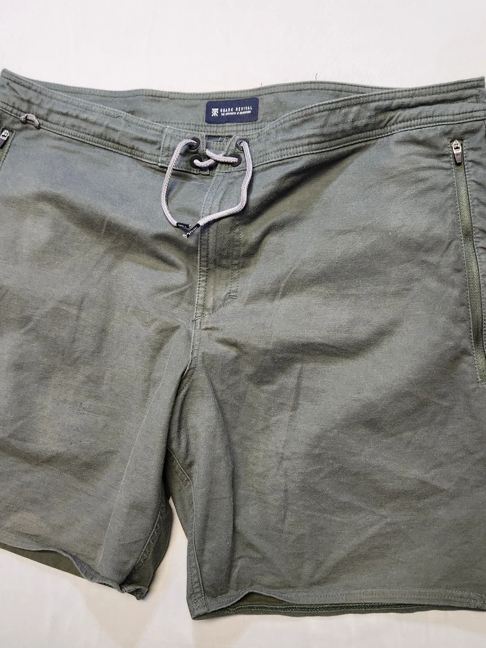 Roark Revival Layover Shorts Men 40 Olive Green Hiking Travel Adventure Gorpcore